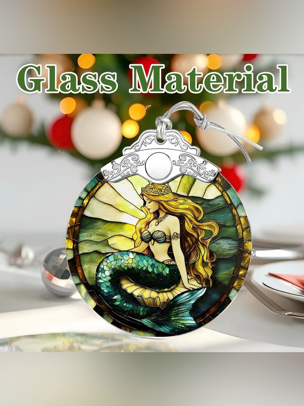 ✴️New✴️Mermaid Stained Glass-Style Decoration (2/$15)
